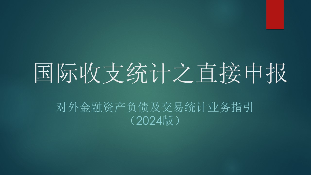 《对外金融资产负债及交易统计业务指引（2024年版）》（免费）